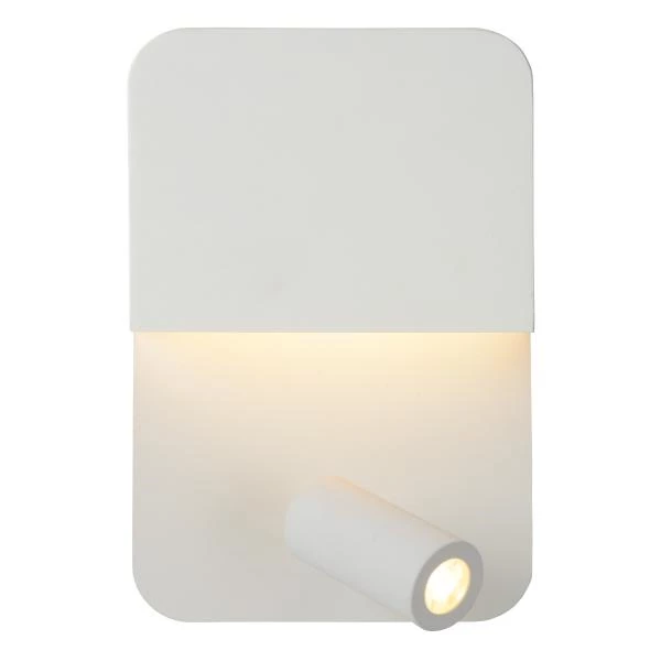 Lucide BOXER - Lampe de chevet / Applique mural - LED - 3000K - Point de rechargement USB - Blanc - DETAIL 2